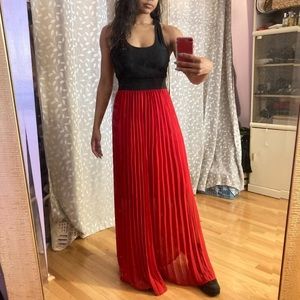 Francesca maxi red chiffon dress